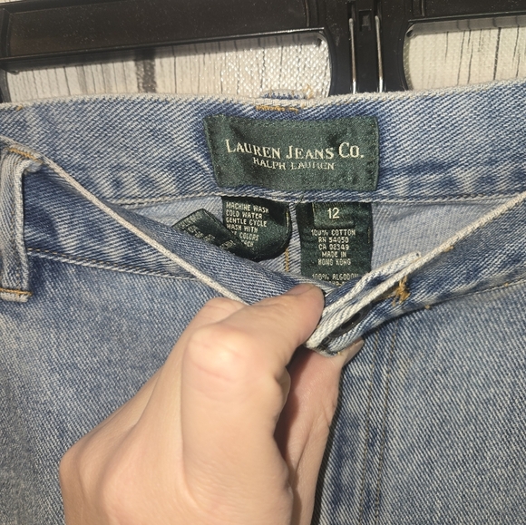 VTG LRL Ralph Lauren Jeans Denim Women’s Sz 12 Blue Bootcut High Rise 31” Inseam - Picture 5 of 12